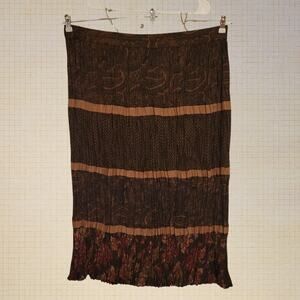 Vintage Boho Paisley Patchwork Maxi Skirt Mix Nouveau Plus 2X 40W